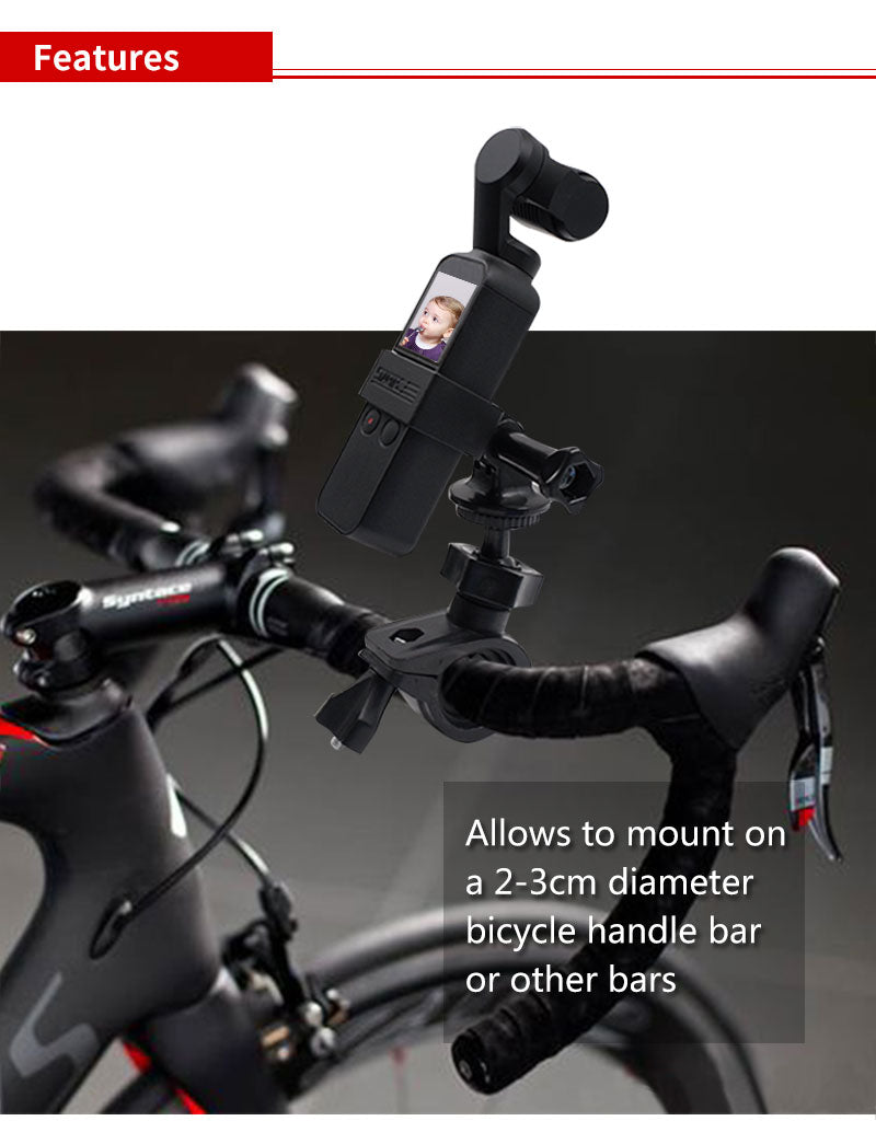 DJI Pocket 3 Motorcycle Clamp Adjustable Holder