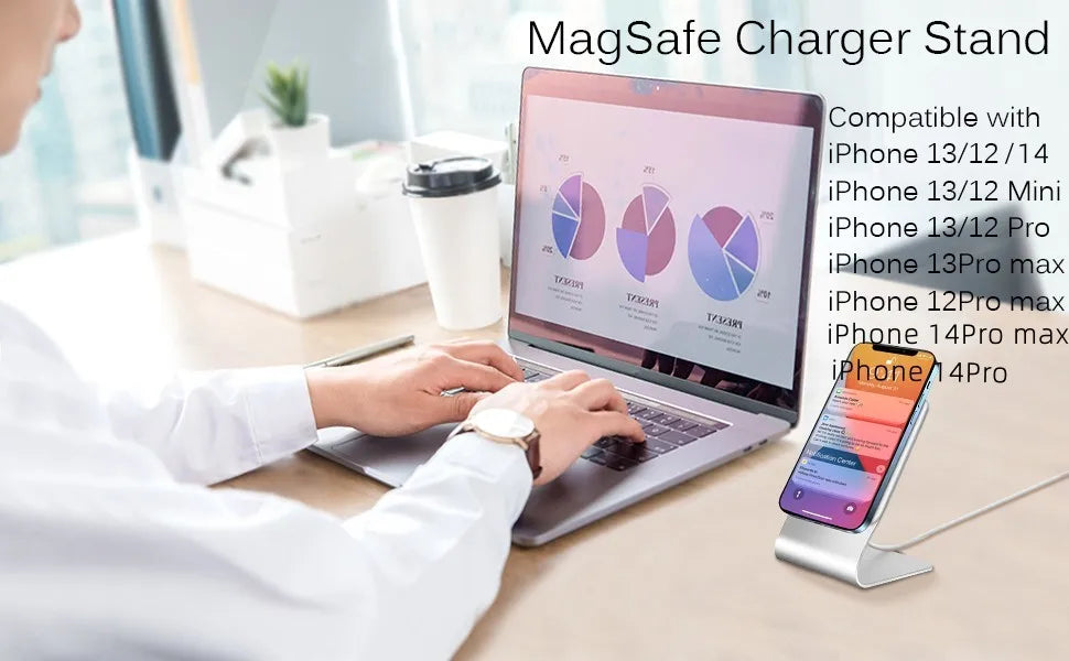 حامل شاحن MagSafe، حامل سطح مكتب MagSafe من الألومنيوم