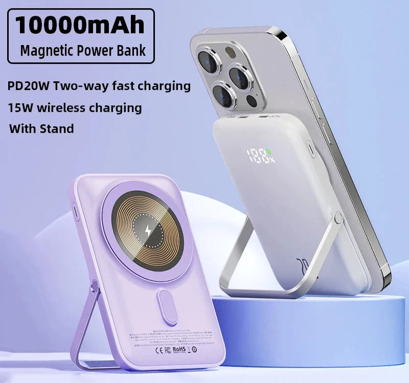 10000mAh Magnetic Power Bank/15W Wireless Fast Charging For Phone