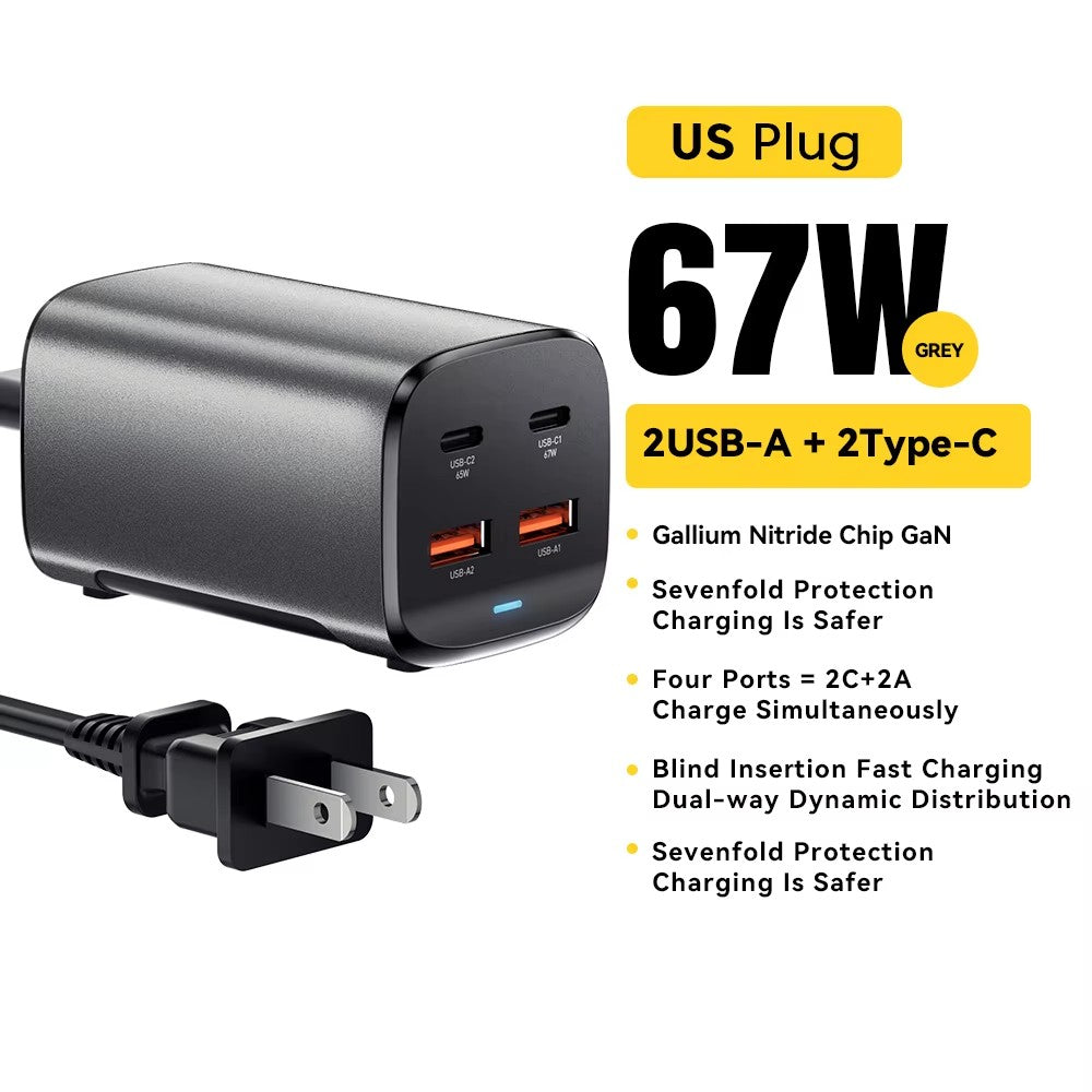 67W USB-C GaN Charger / Desktop Fast Charge For Phone