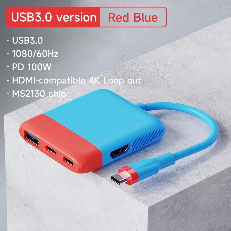 Switch OLED Live Streaming Gaming Multiport Adapter /Switch Video Capture Card Portable TV Dock