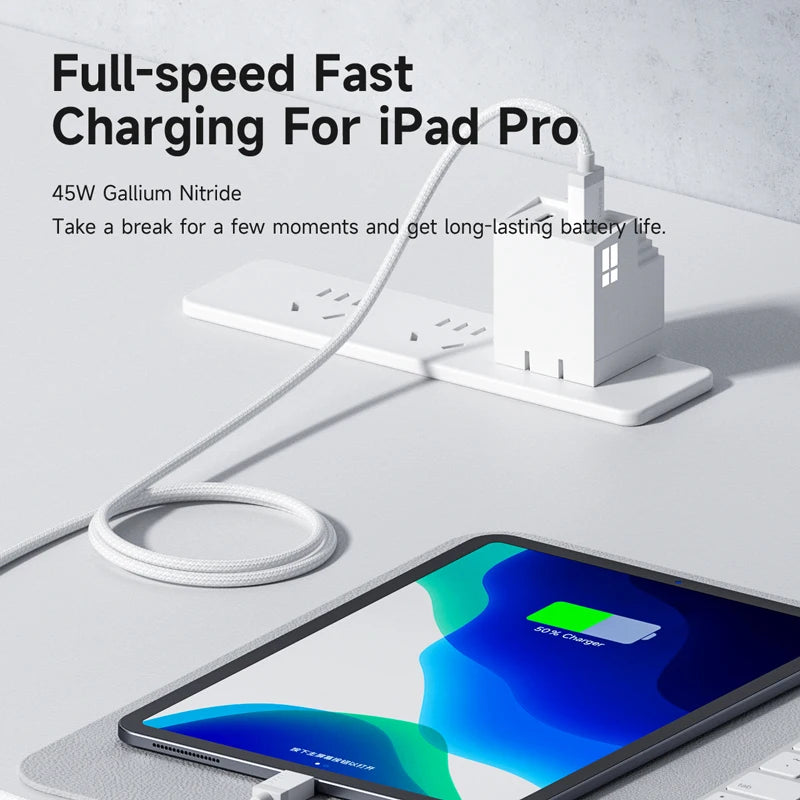 45W GaN Charger/ PD PPS Fast Charger /Mini House Travel Dual Ports Charger for iPhone