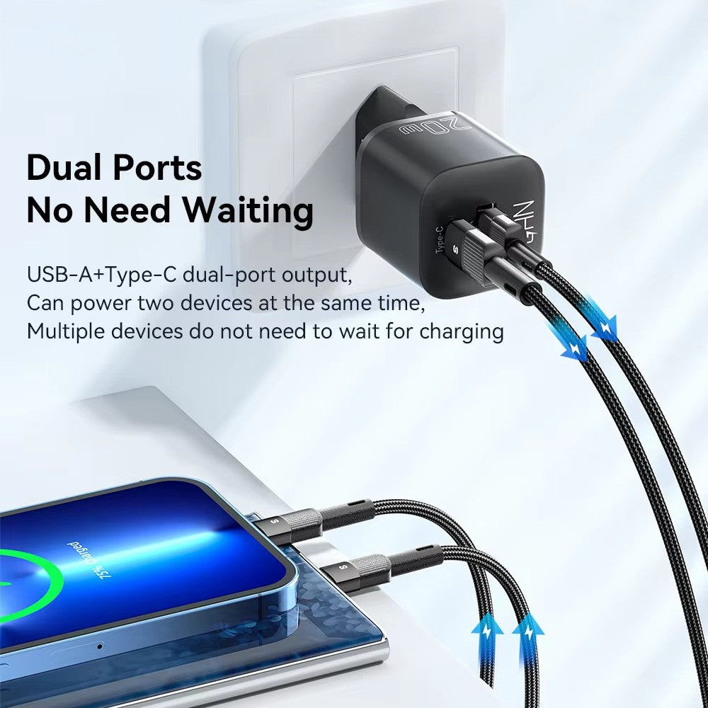 20W GaN Charger PD Fast Charge Phone / QC 3.0 Quick Chargers For iPhone