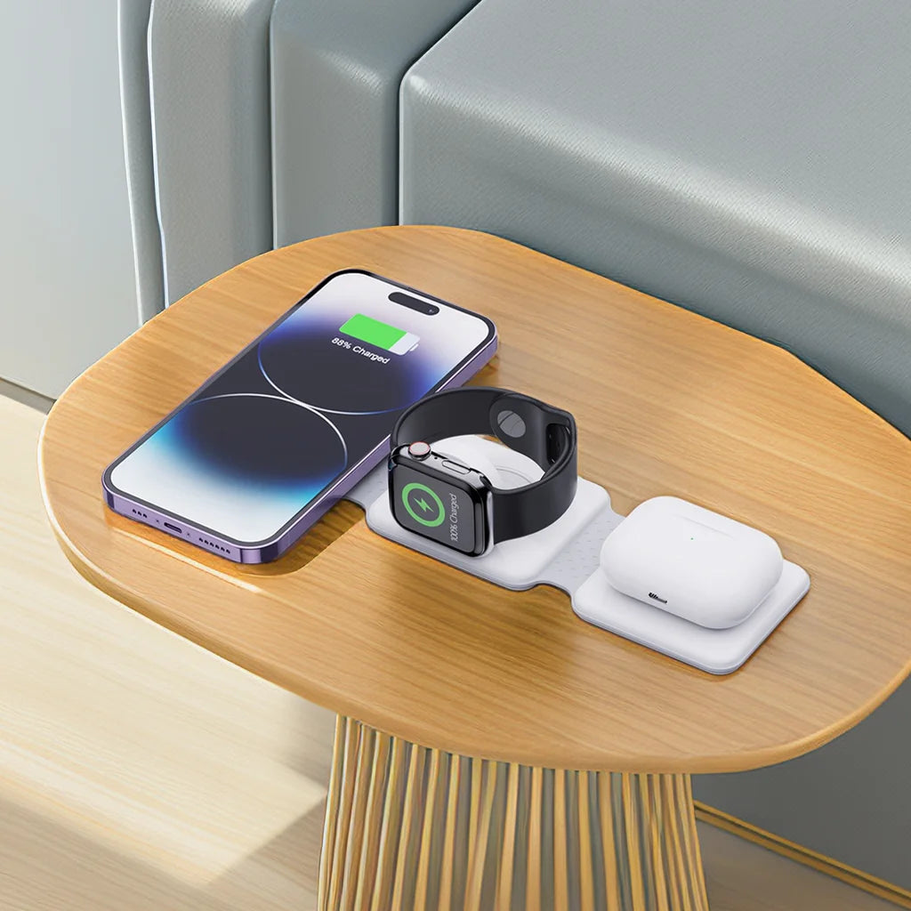 3 in 1 Wireless Fast Charging Station for Apple