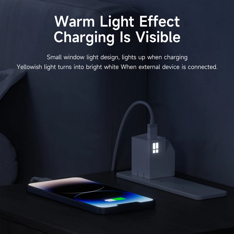 45W GaN Charger/ PD PPS Fast Charger /Mini House Travel Dual Ports Charger for iPhone