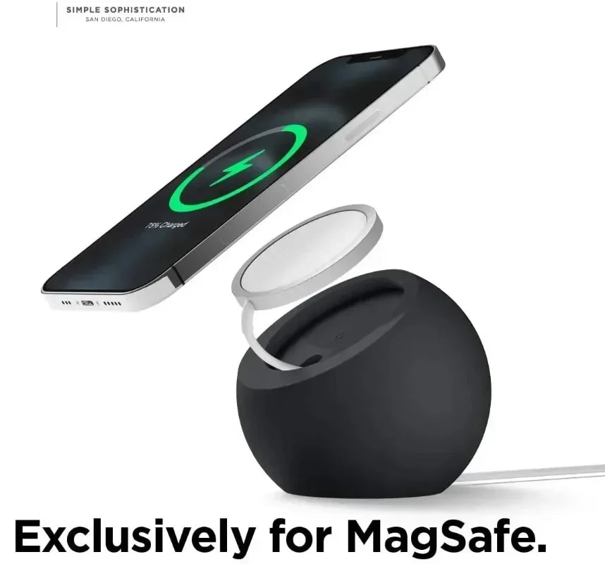 حامل شحن مغناطيسي من السيليكون على شكل كرة لجهاز Magsafe IPhone