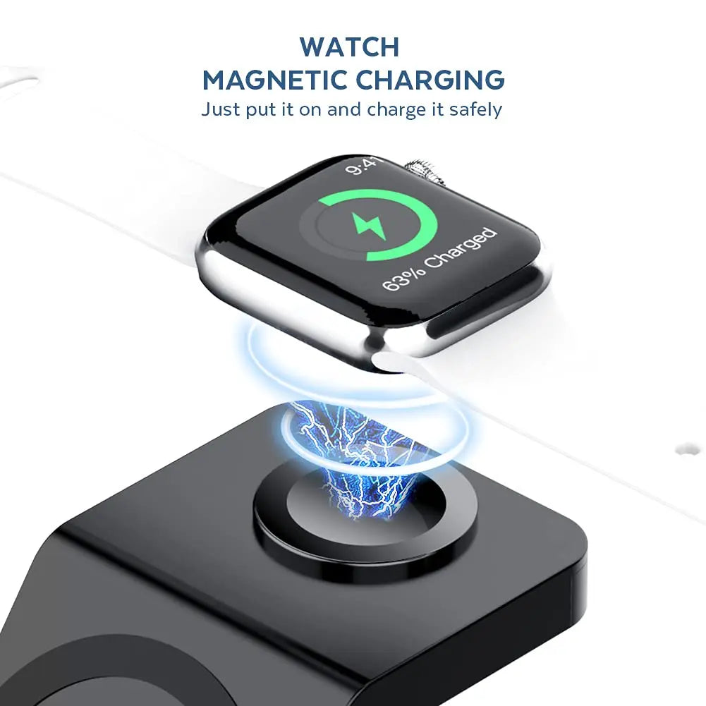 3-in-1 Magnetic Wireless Fast Charger Stand for Magsafe Phone