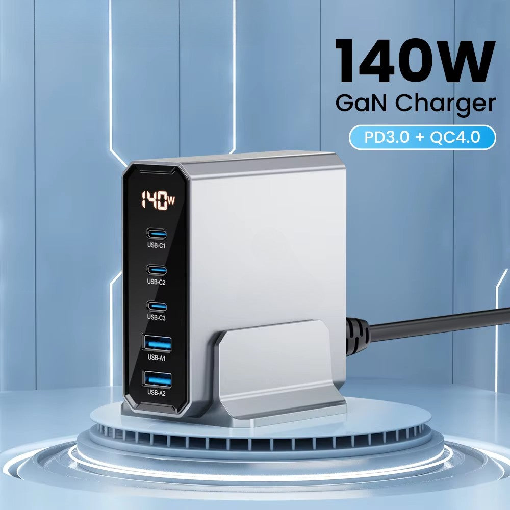 140W GaN Charger Multi Port Charging Station