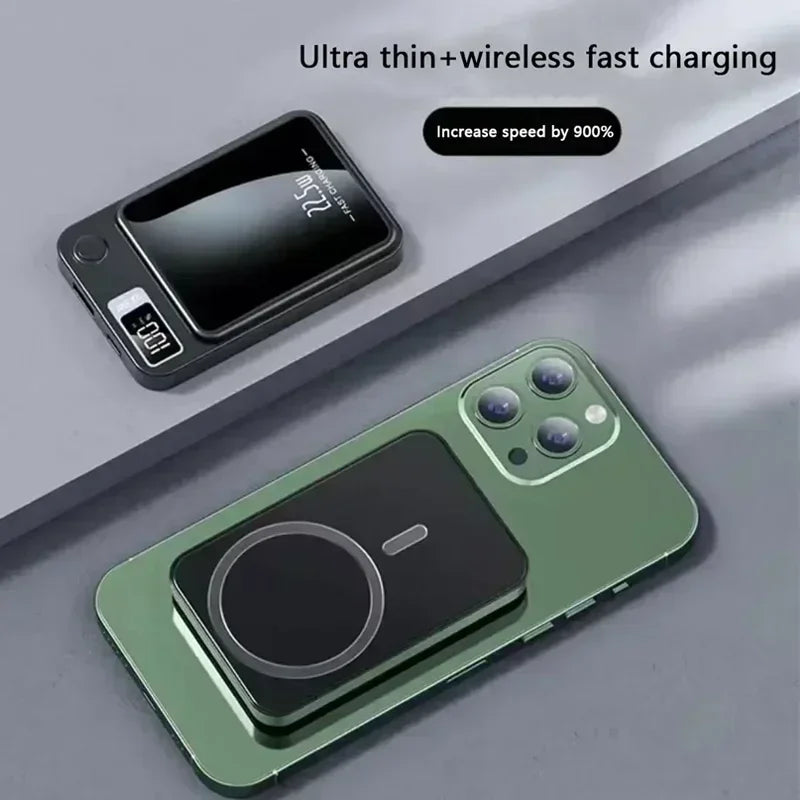 Magnetic Power Bank For iPhone / Smartphone 50000mAh Wireless Fast Charger