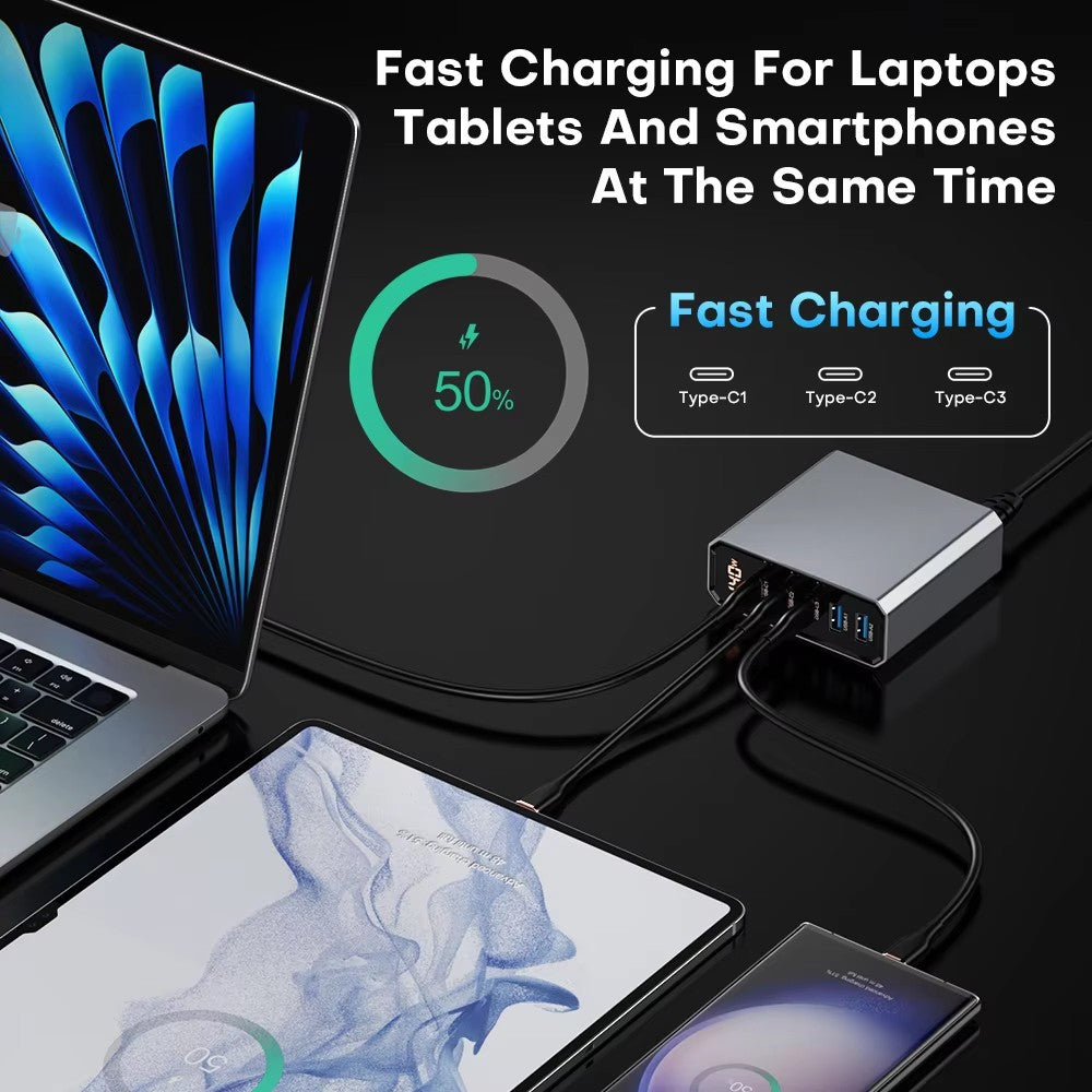 140W GaN Charger Multi Port Charging Station