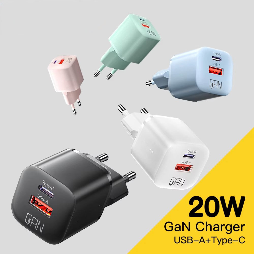 20W GaN Charger PD Fast Charge Phone / QC 3.0 Quick Chargers For iPhone