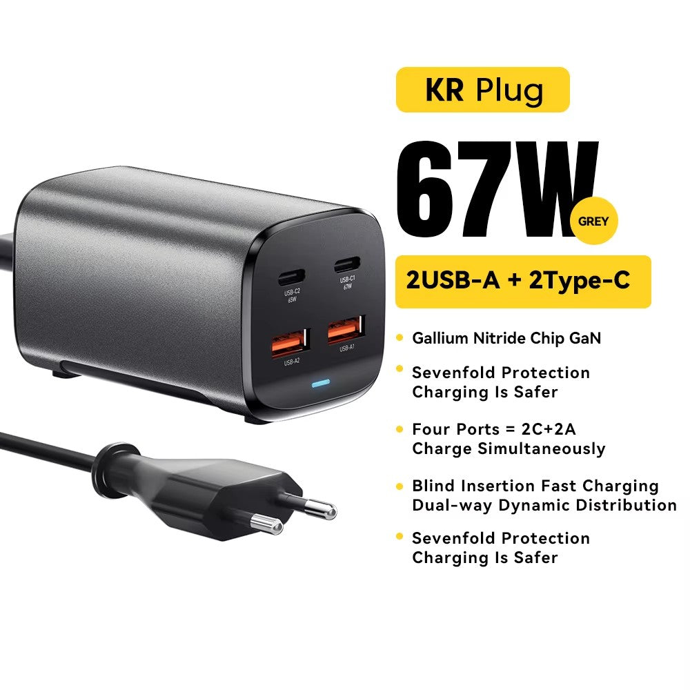 67W USB-C GaN Charger / Desktop Fast Charge For Phone